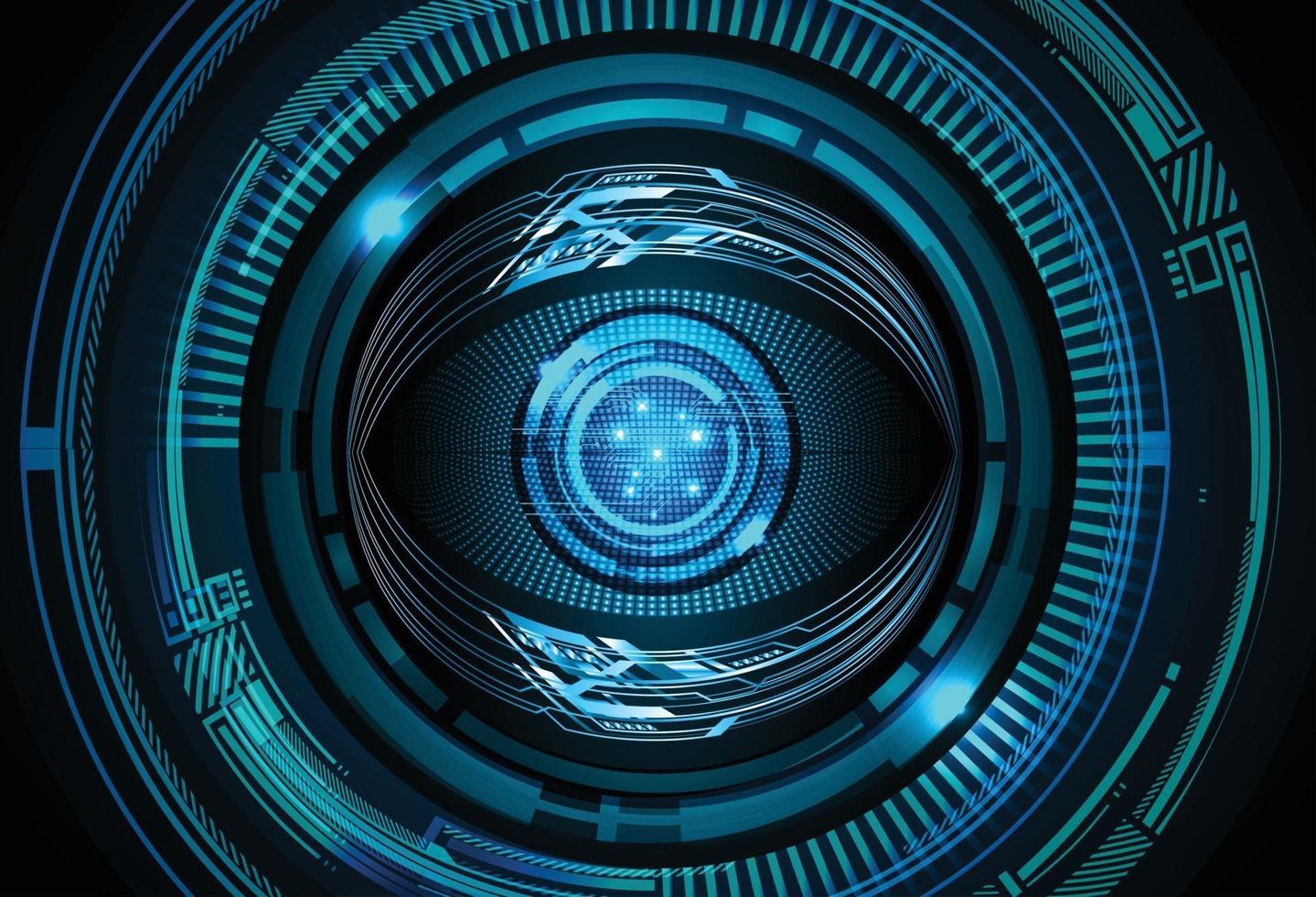eye cyber circuit future technology concept background vector