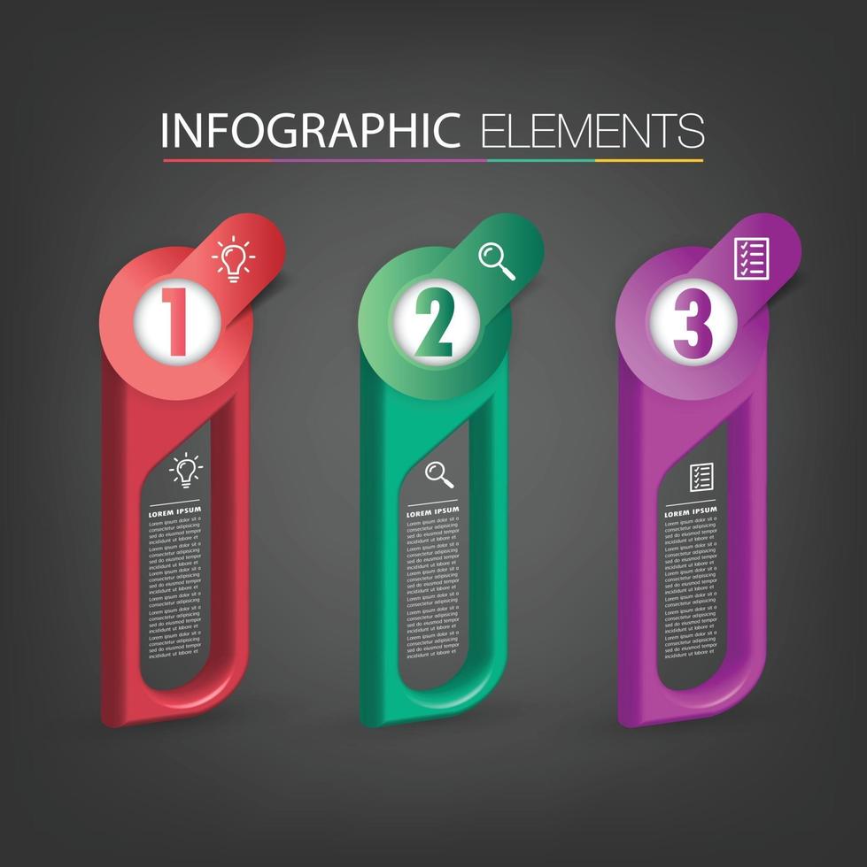 modern text box template banner Infographics vector