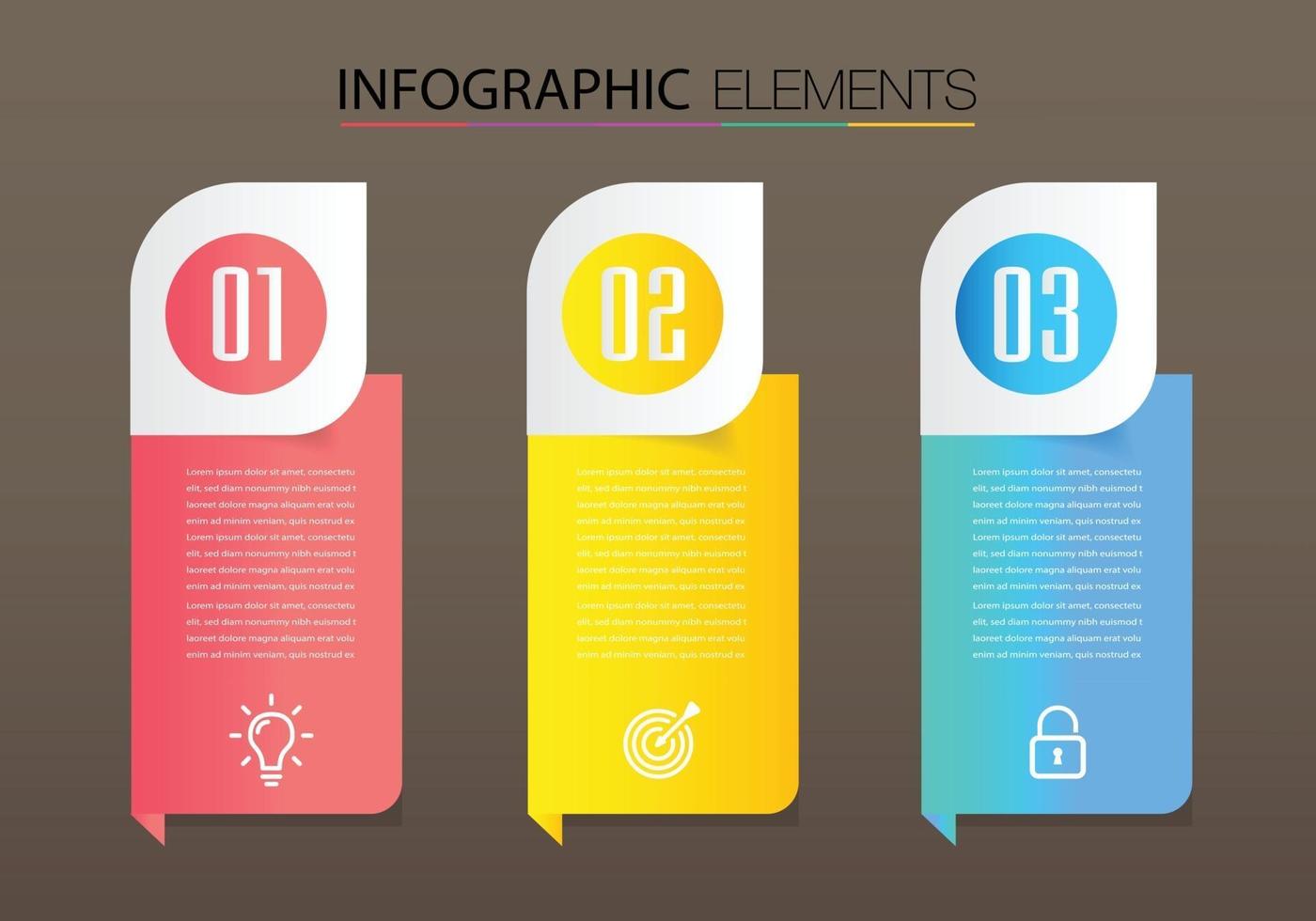 modern text box template banner Infographics vector