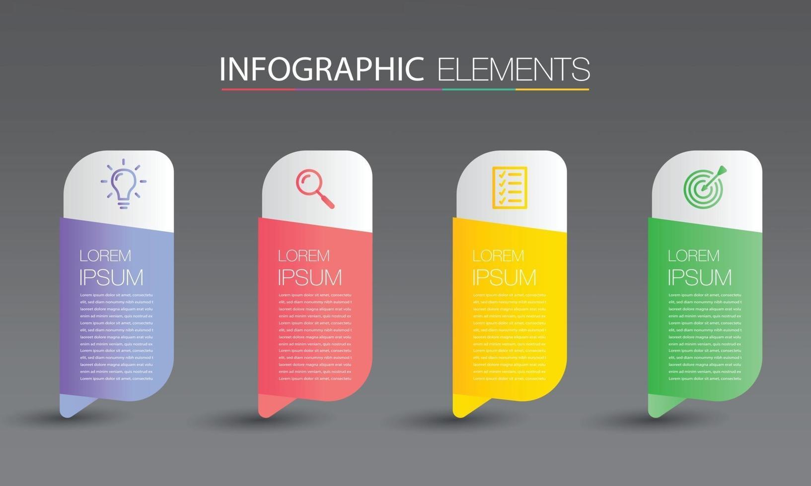 modern text box template banner Infographics vector