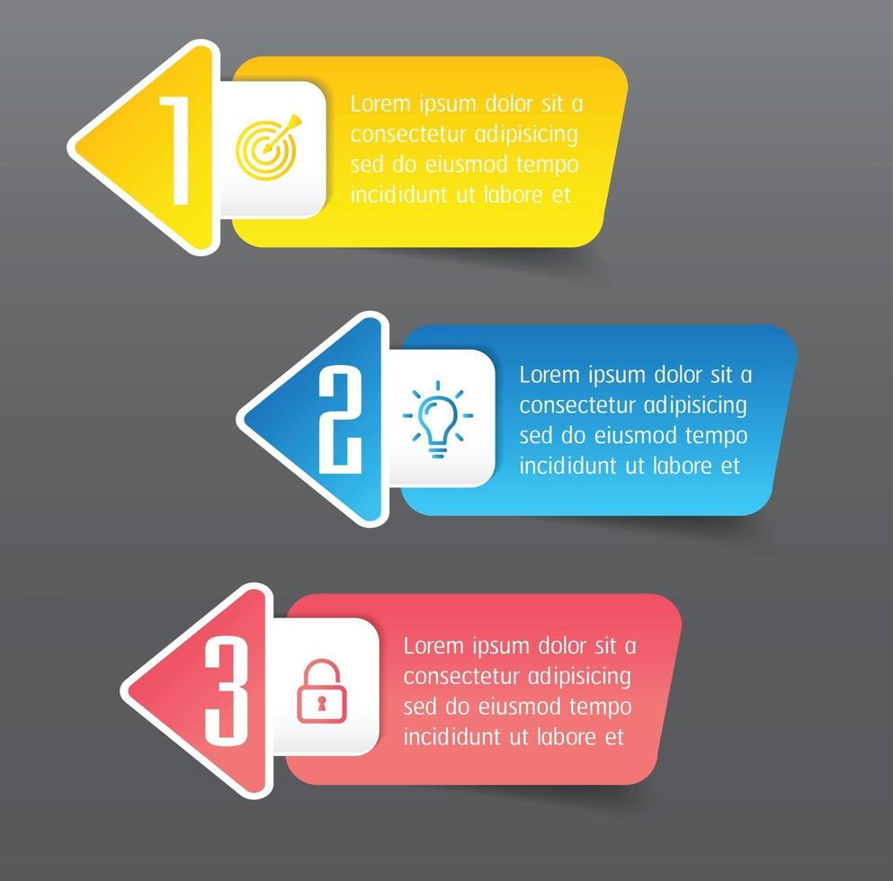 modern text box template banner Infographics vector