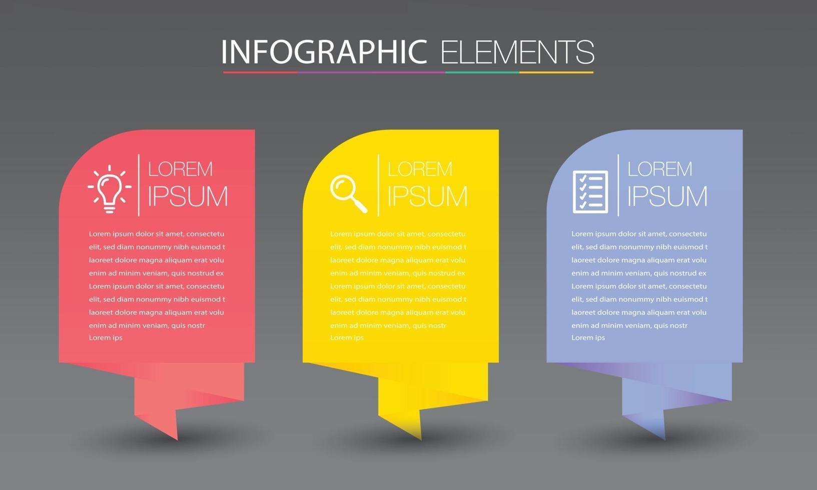 modern text box template banner Infographics vector