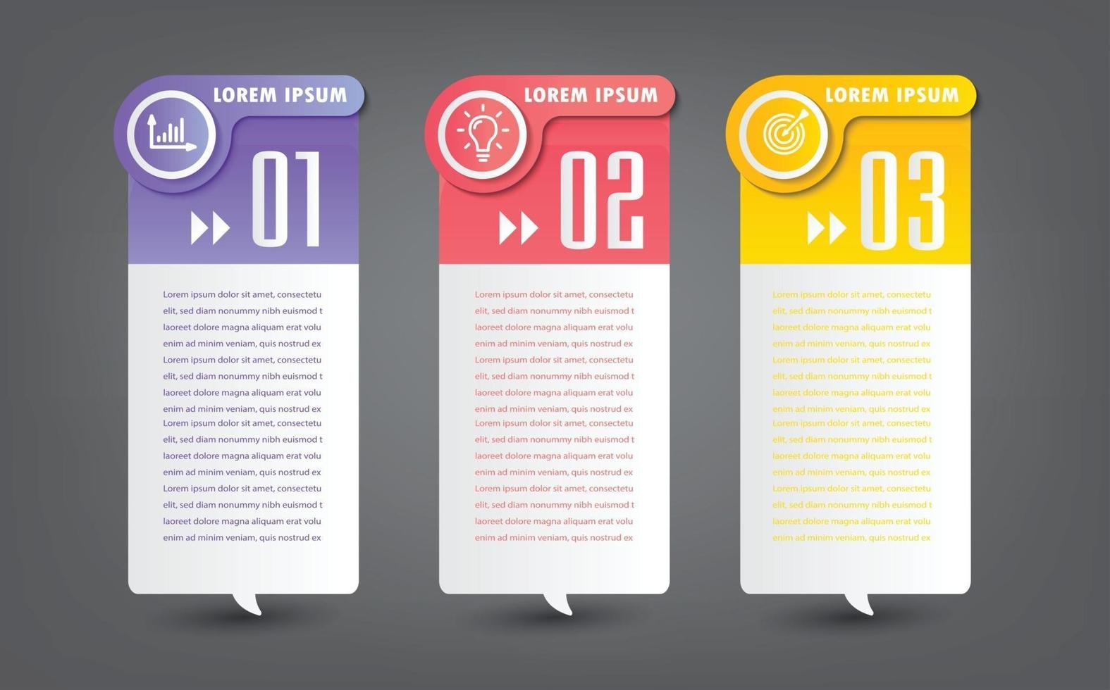 modern text box template banner Infographics vector