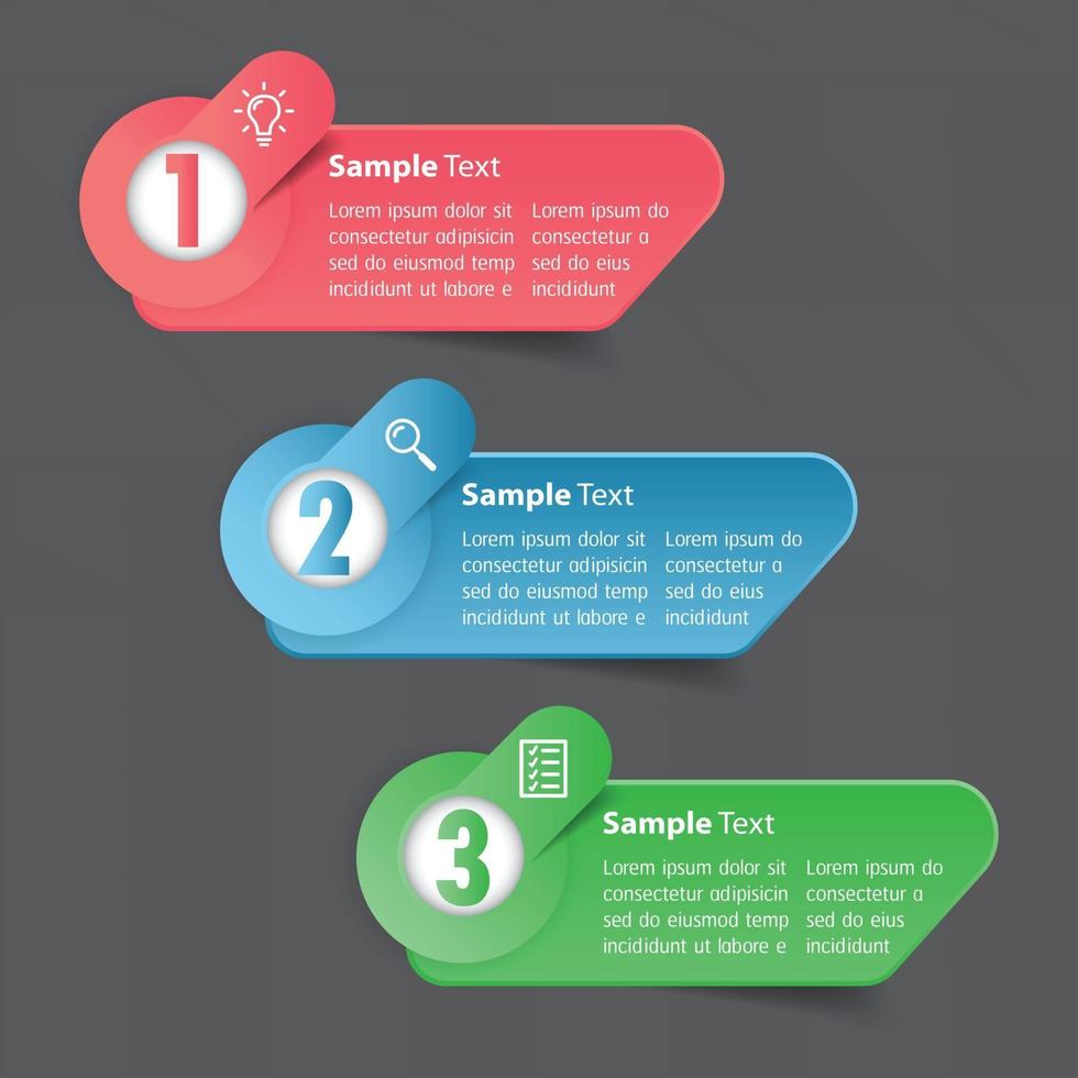 modern text box template banner Infographics vector