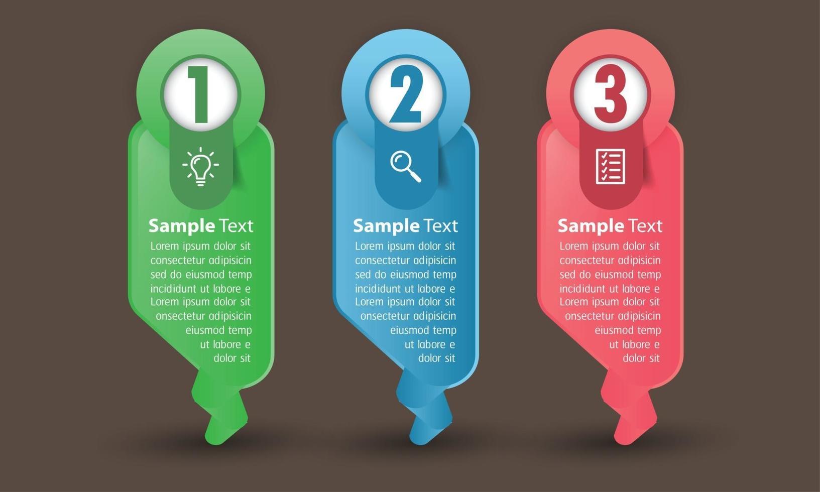 modern text box template banner Infographics vector