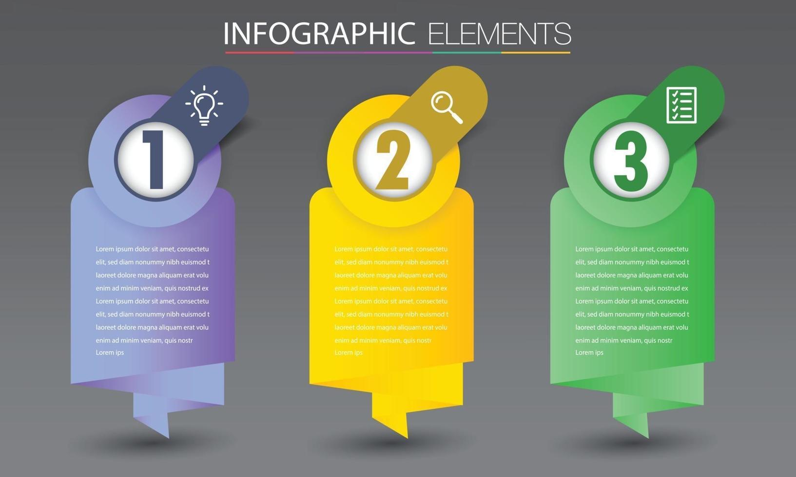 modern text box template banner Infographics vector