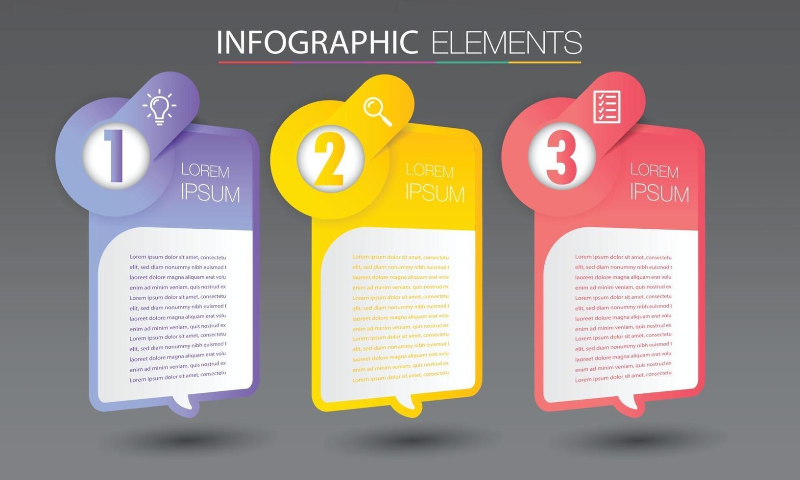 modern text box template banner Infographics vector