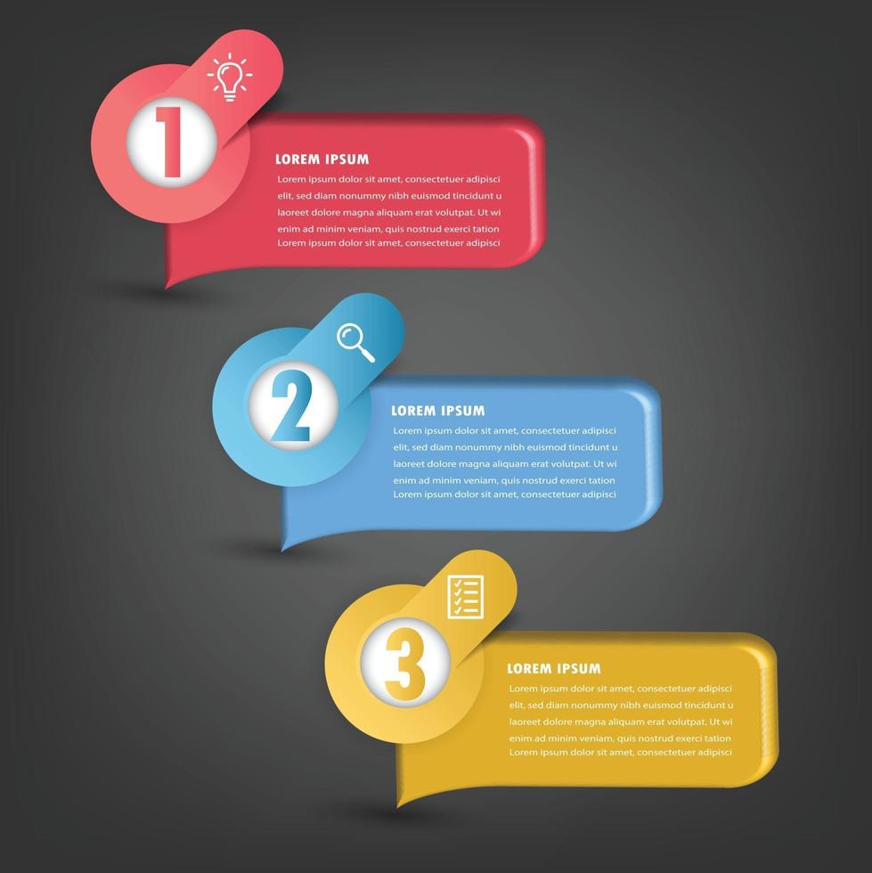 modern text box template banner Infographics vector
