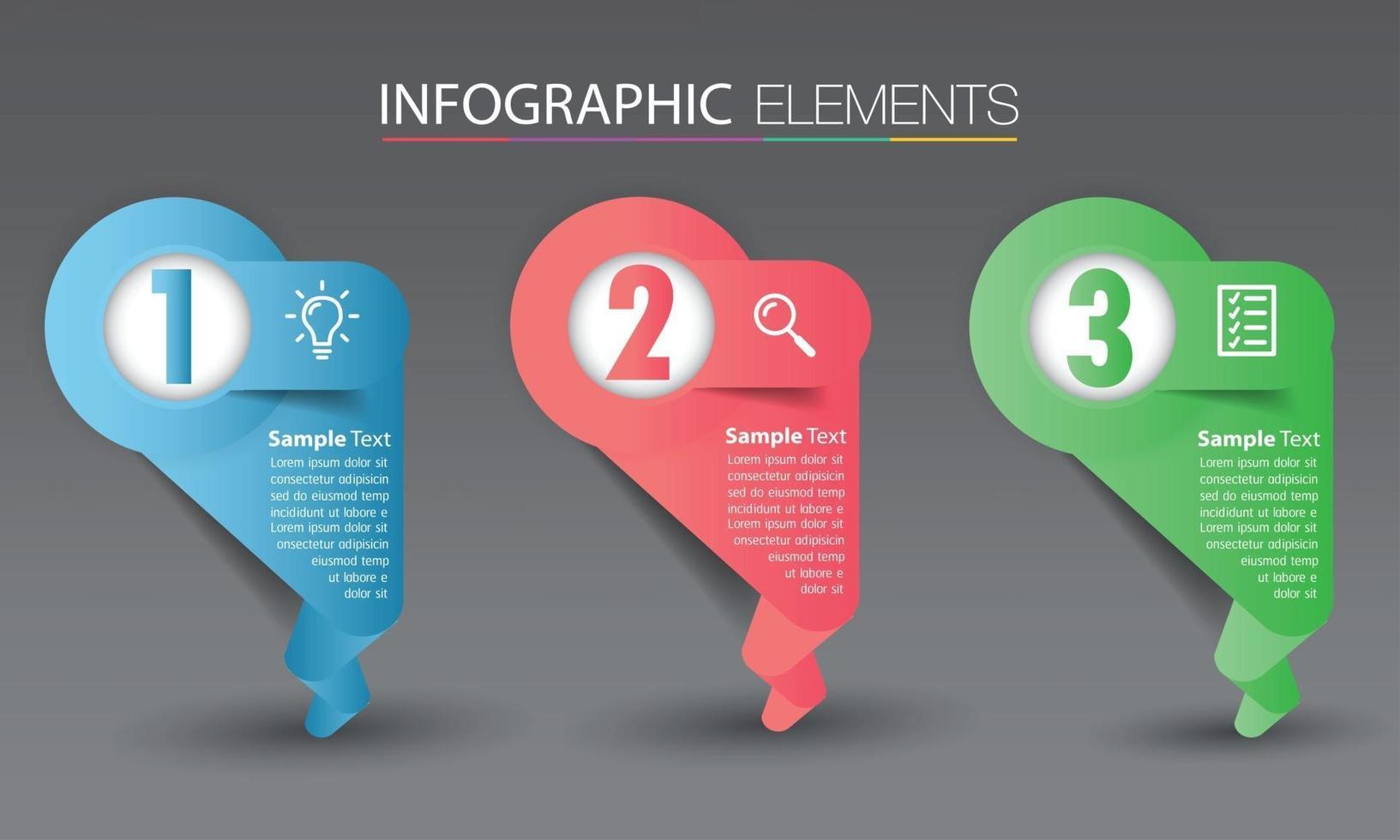 modern text box template banner Infographics vector