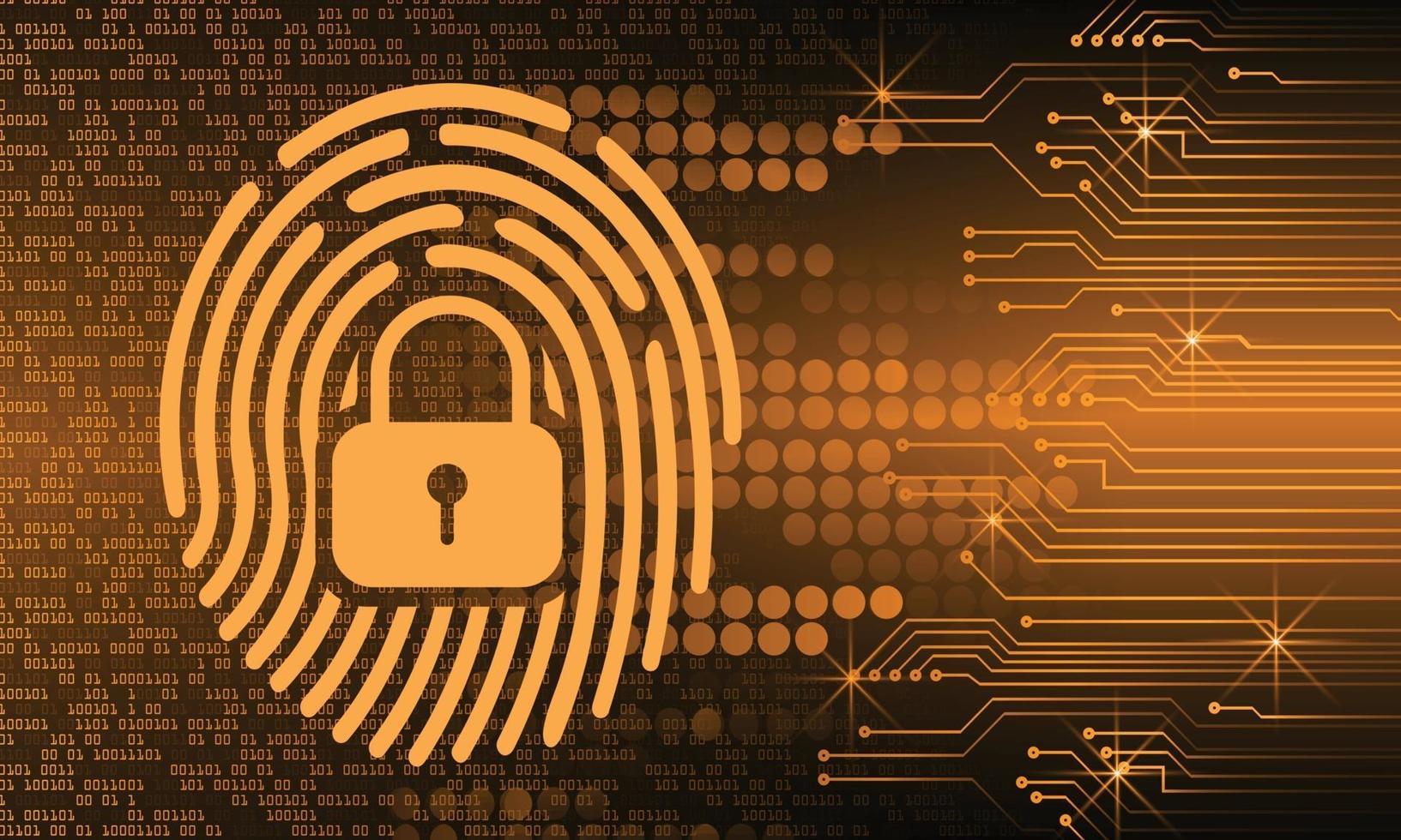 Finger print network cyber security background vector