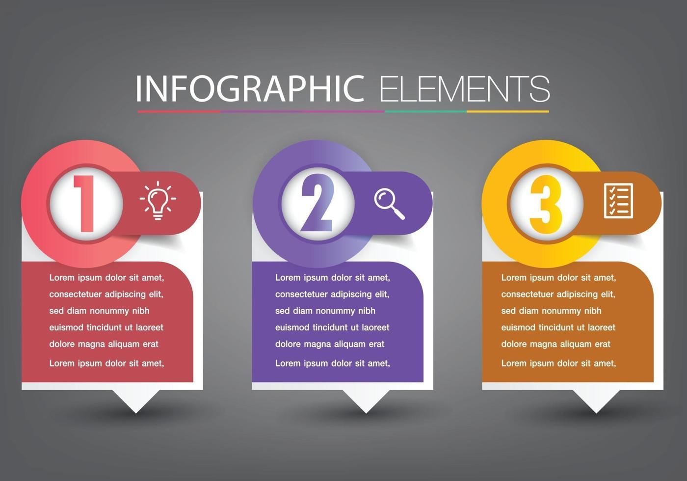 modern text box template banner Infographics vector