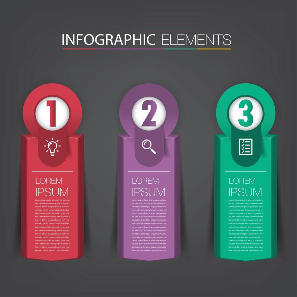modern text box template banner Infographics vector