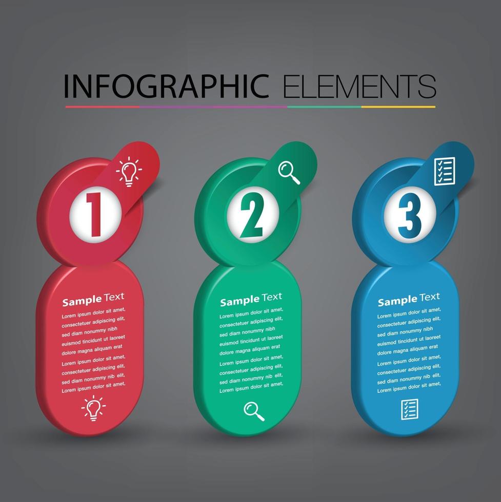 modern text box template banner Infographics vector