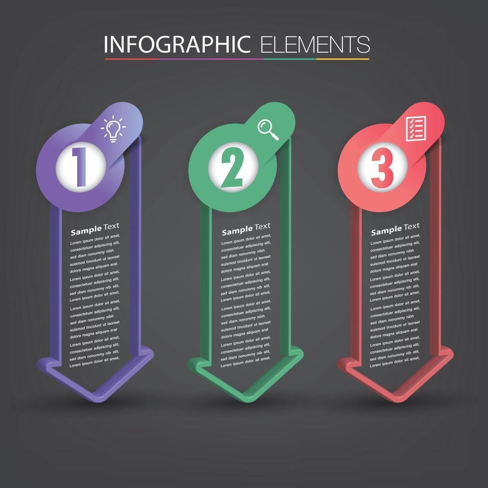 modern text box template banner Infographics vector