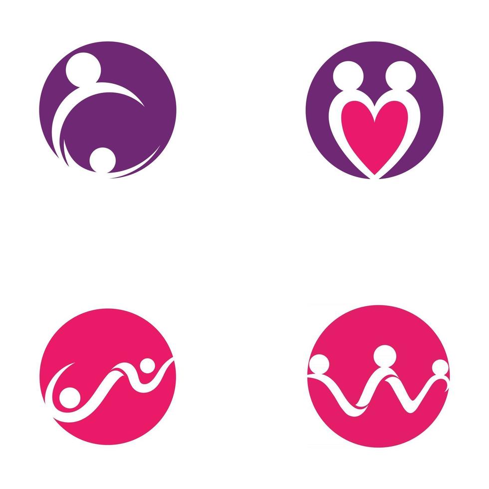 adoption and community people logo vector