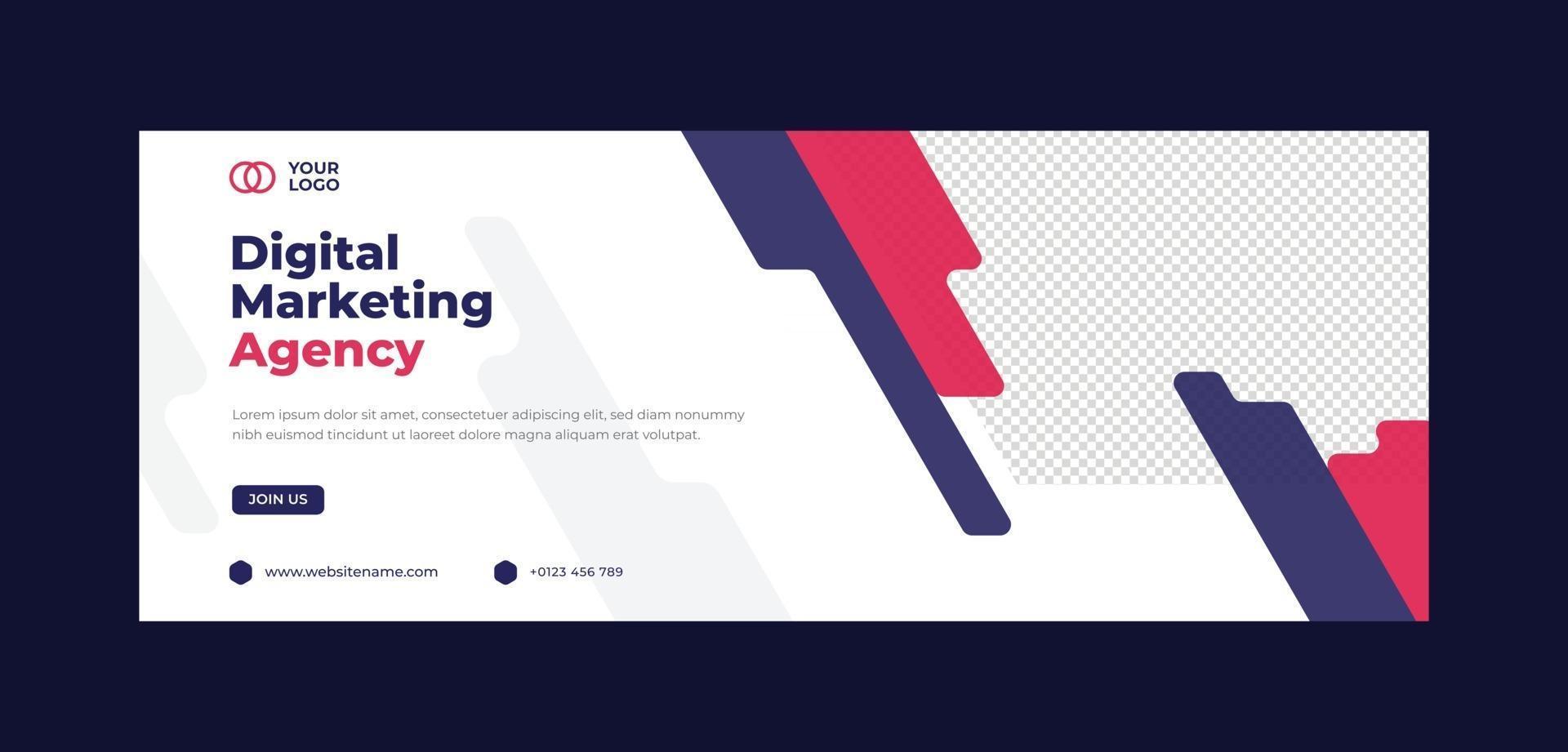 Creative agency cover template vector