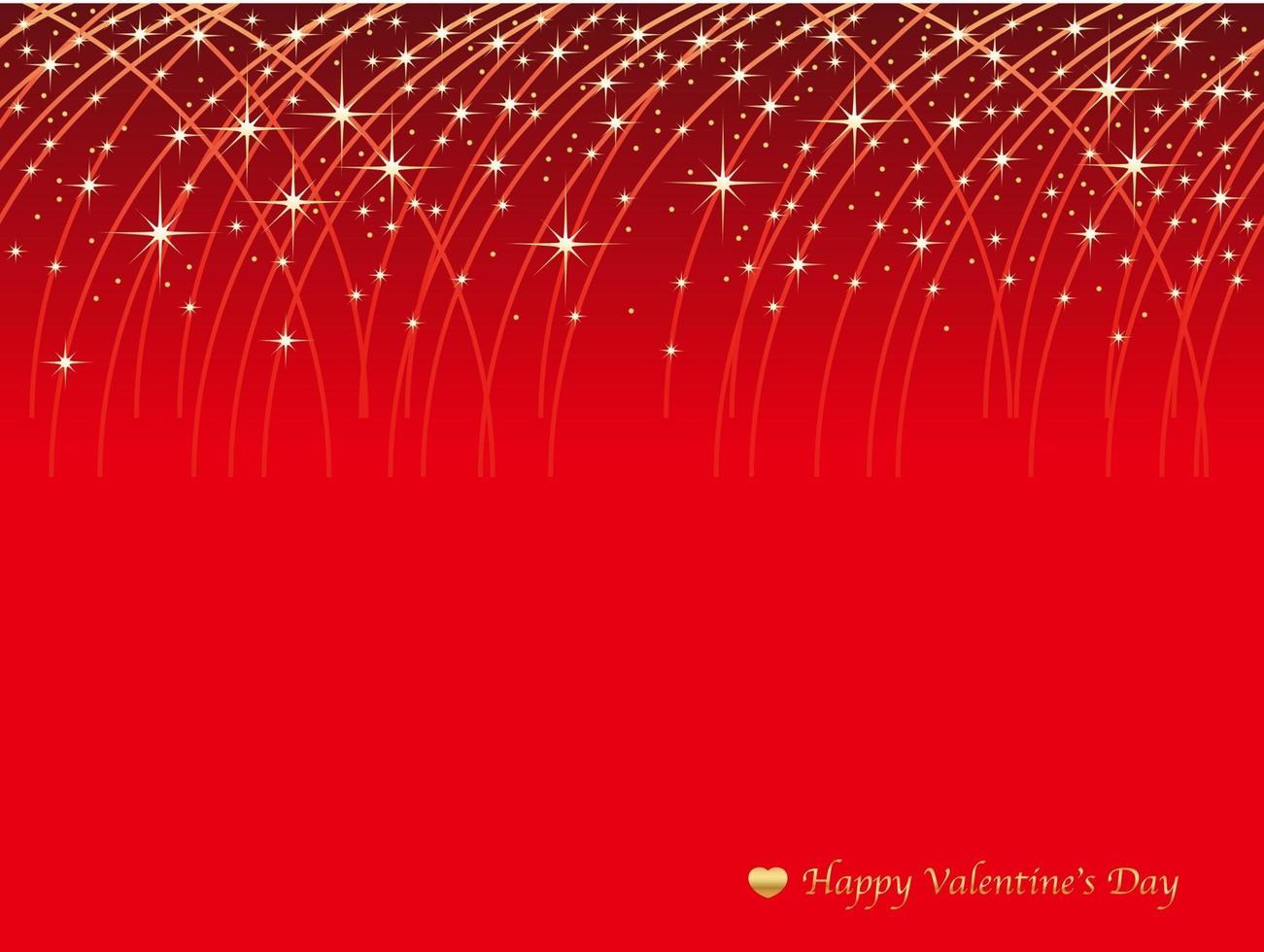 Ilustración de fondo de vector transparente de San Valentín con rayas de estrellas fugaces sobre un fondo rojo