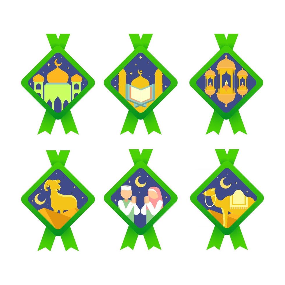 iconos de forma de ketupat vector