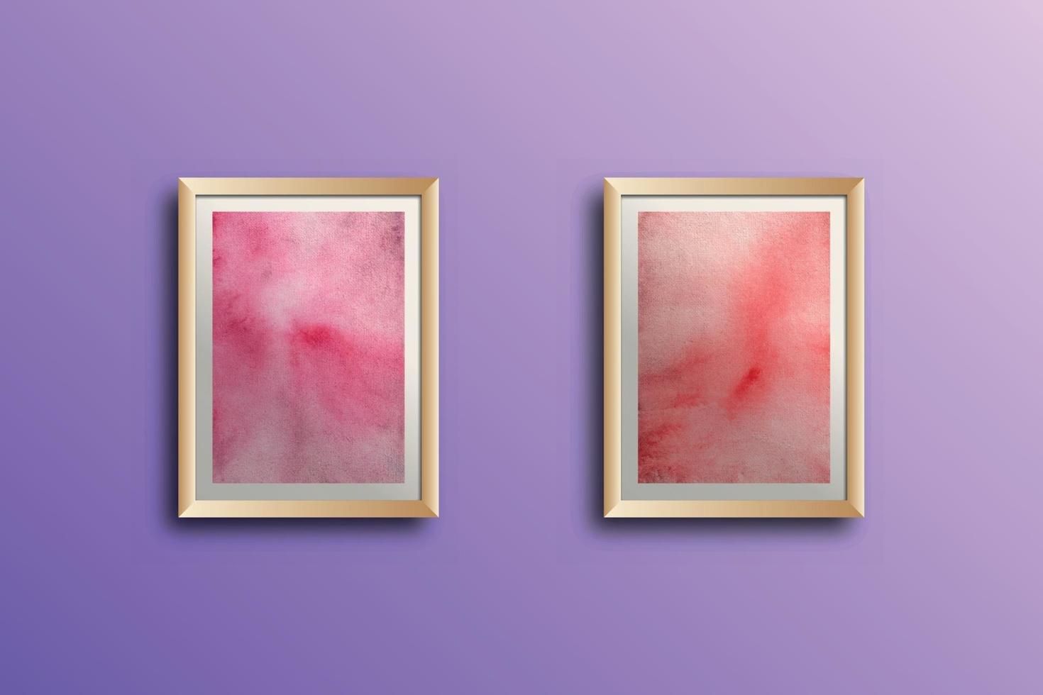 Set of watercolor hand painted background texture Wall art aquarelle abstract emerald backdrop horizontal template vector