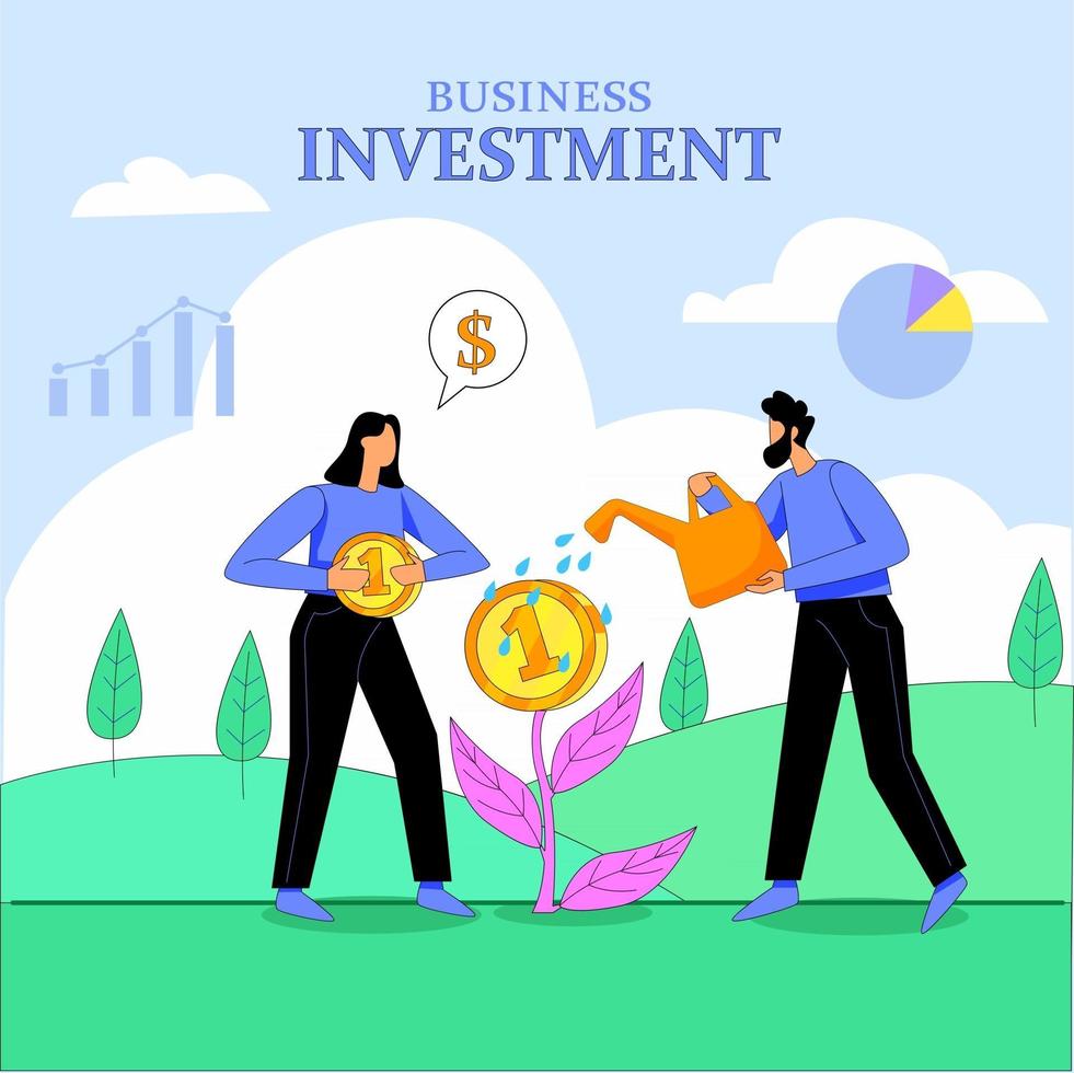 Business investment vector illustration concept vector