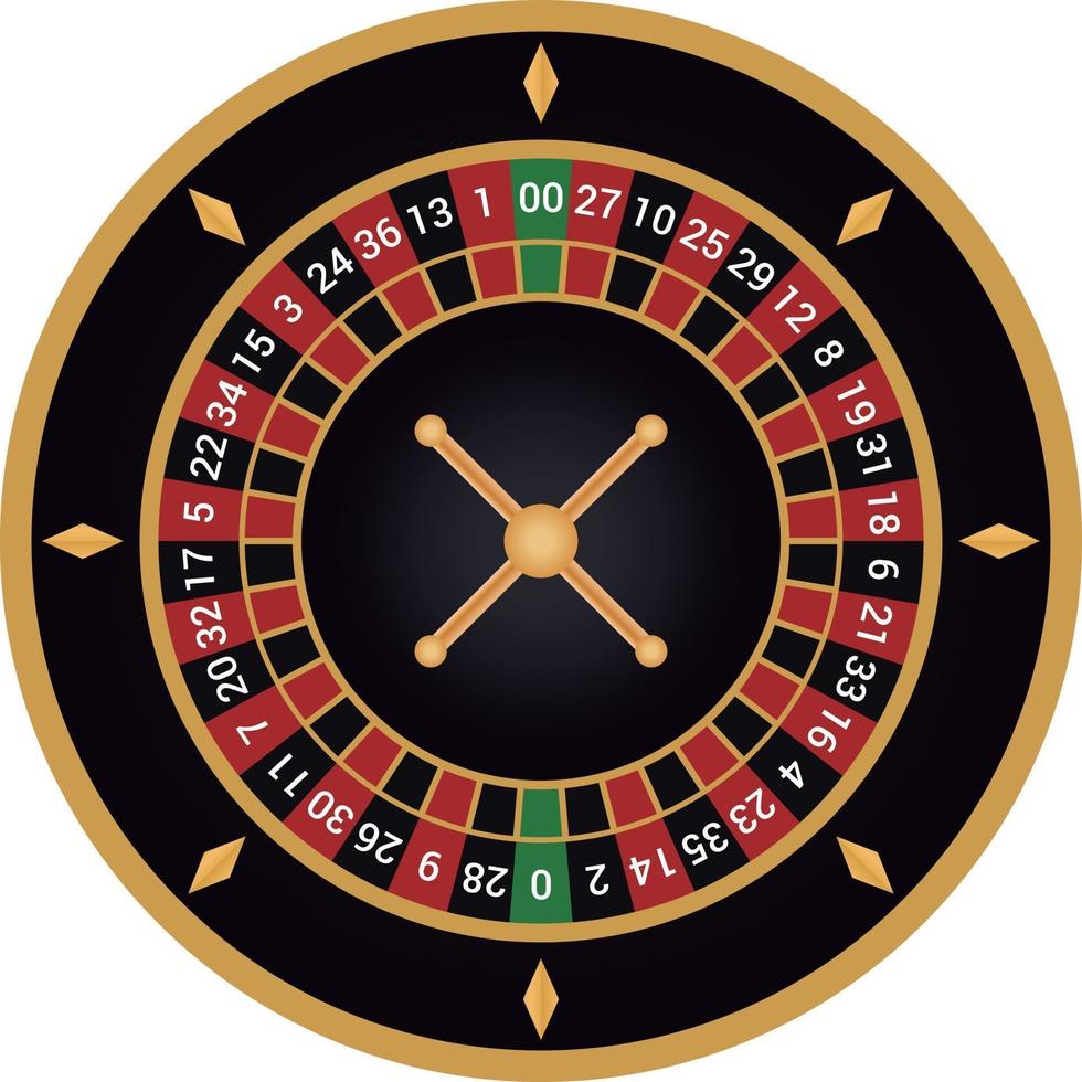 casino american roulette vector black and gold