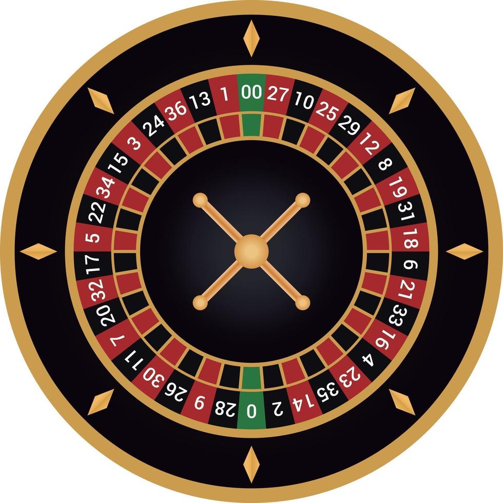 casino ruleta americana vector negro y dorado