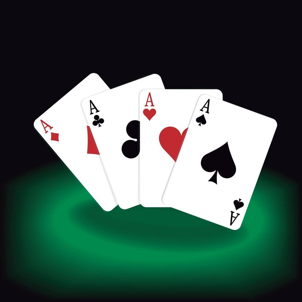 Illustration of cards aces poker vector