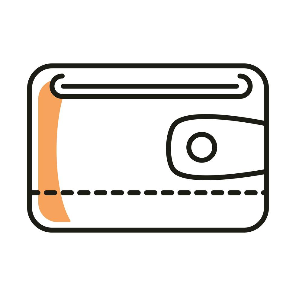 diseño de vector de icono de estilo de línea de billetera