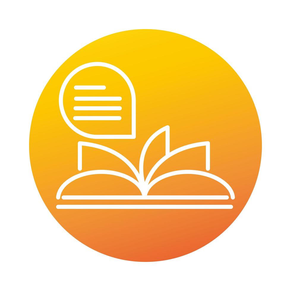 book reading online education and development elearning gradient style icon vector