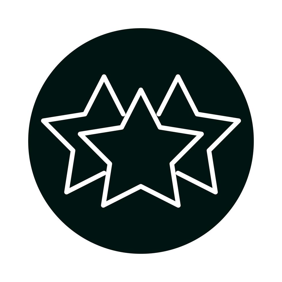 Isolated stars block and line style icon vector design