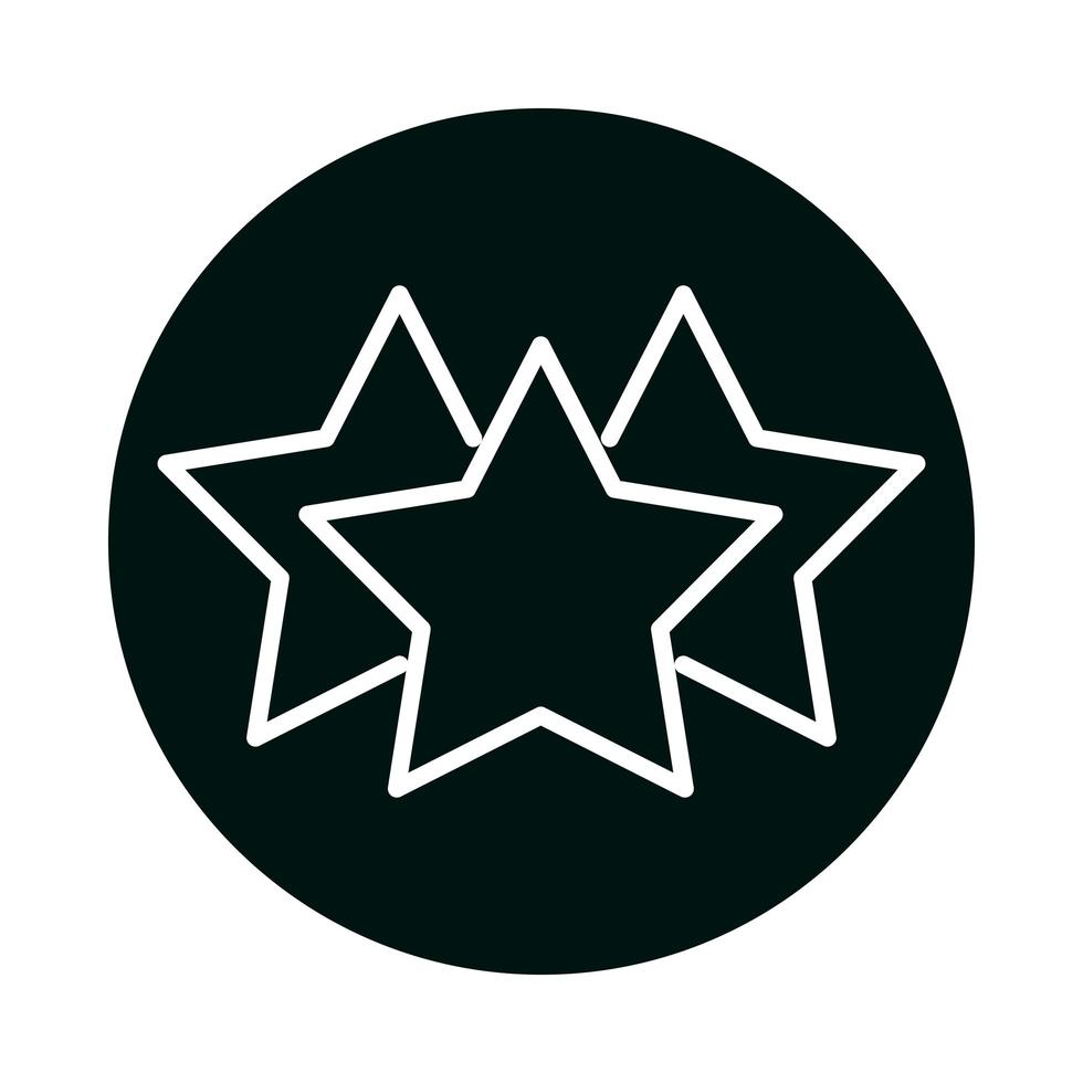 Isolated stars block and line style icon vector design