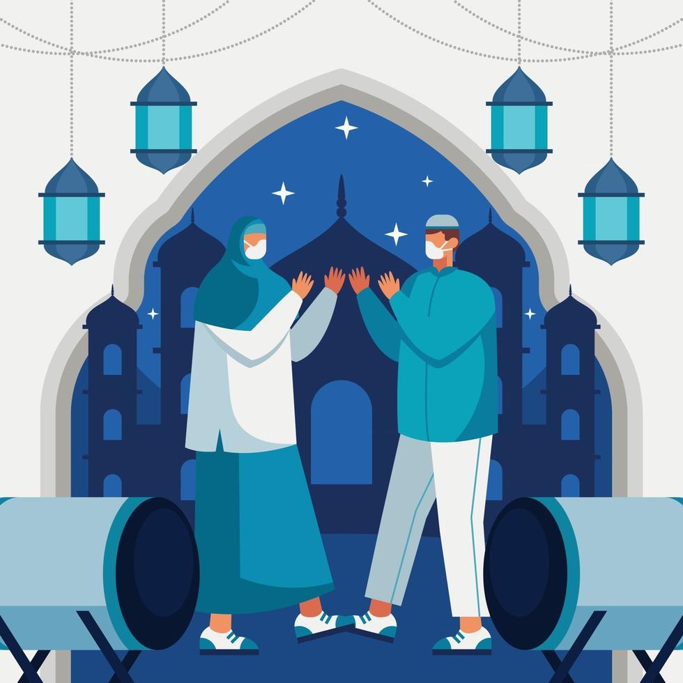 Safely Hang Out With Family During Eid vector