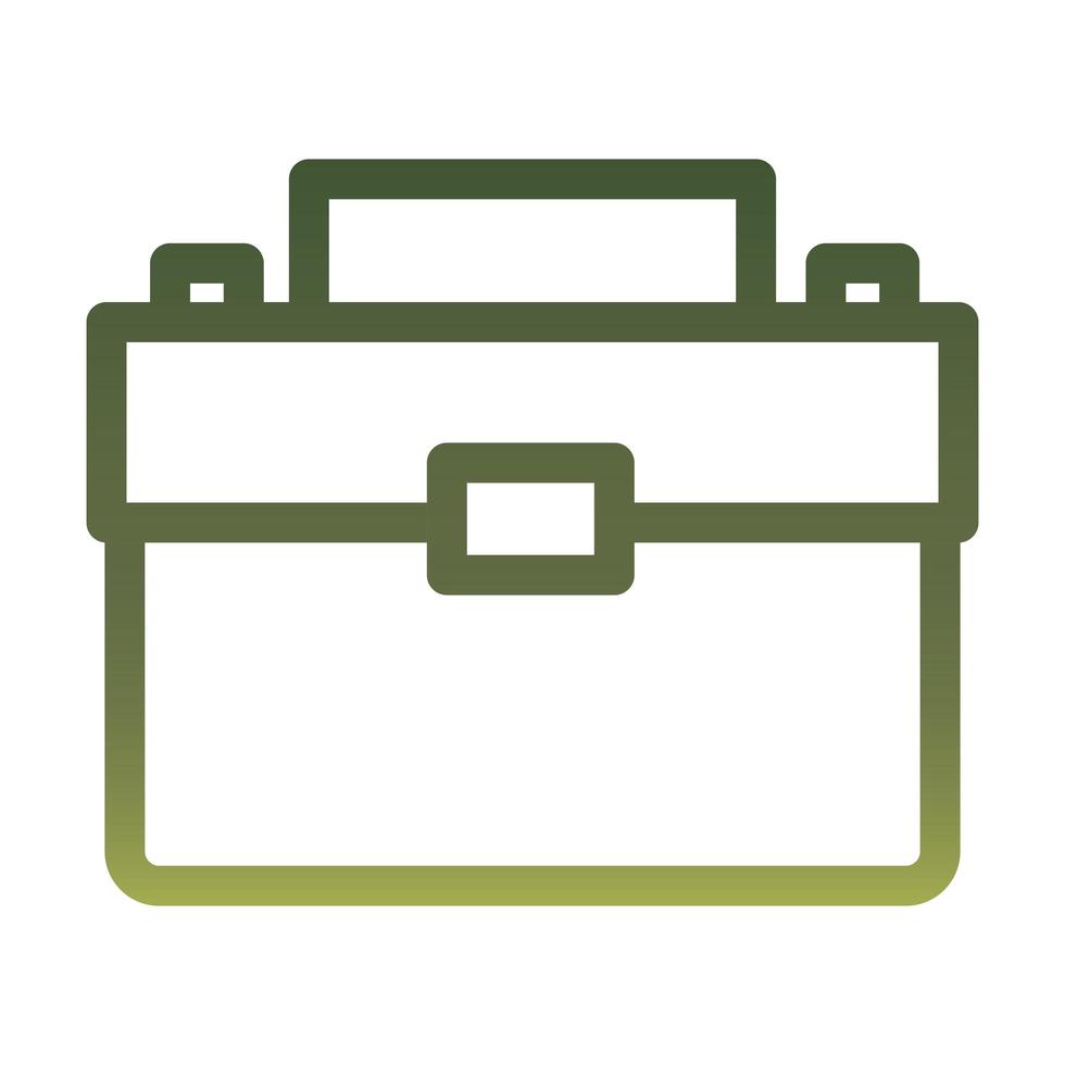 Isolated suitcase bag gradient style icon vector design