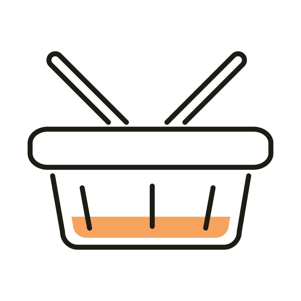 shopping basket line style icon vector design