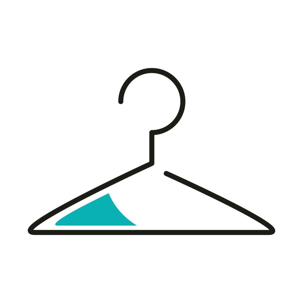Cloth hanger line style icon vector design