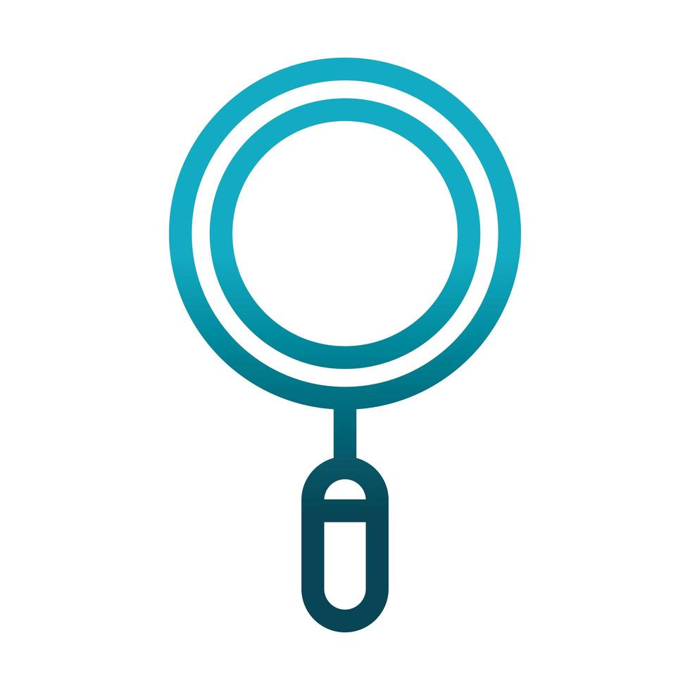 magnifying glass laboratory science and research gradient style icon vector