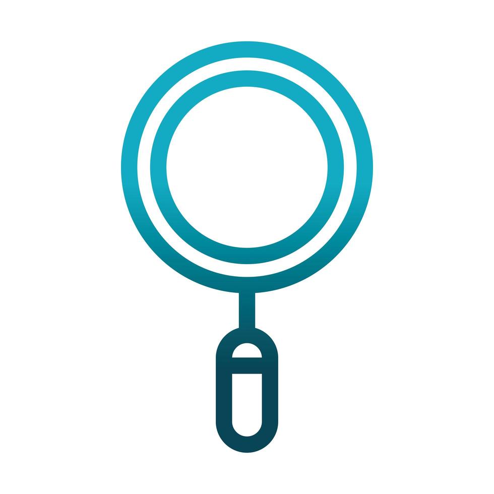 magnifying glass laboratory science and research gradient style icon vector