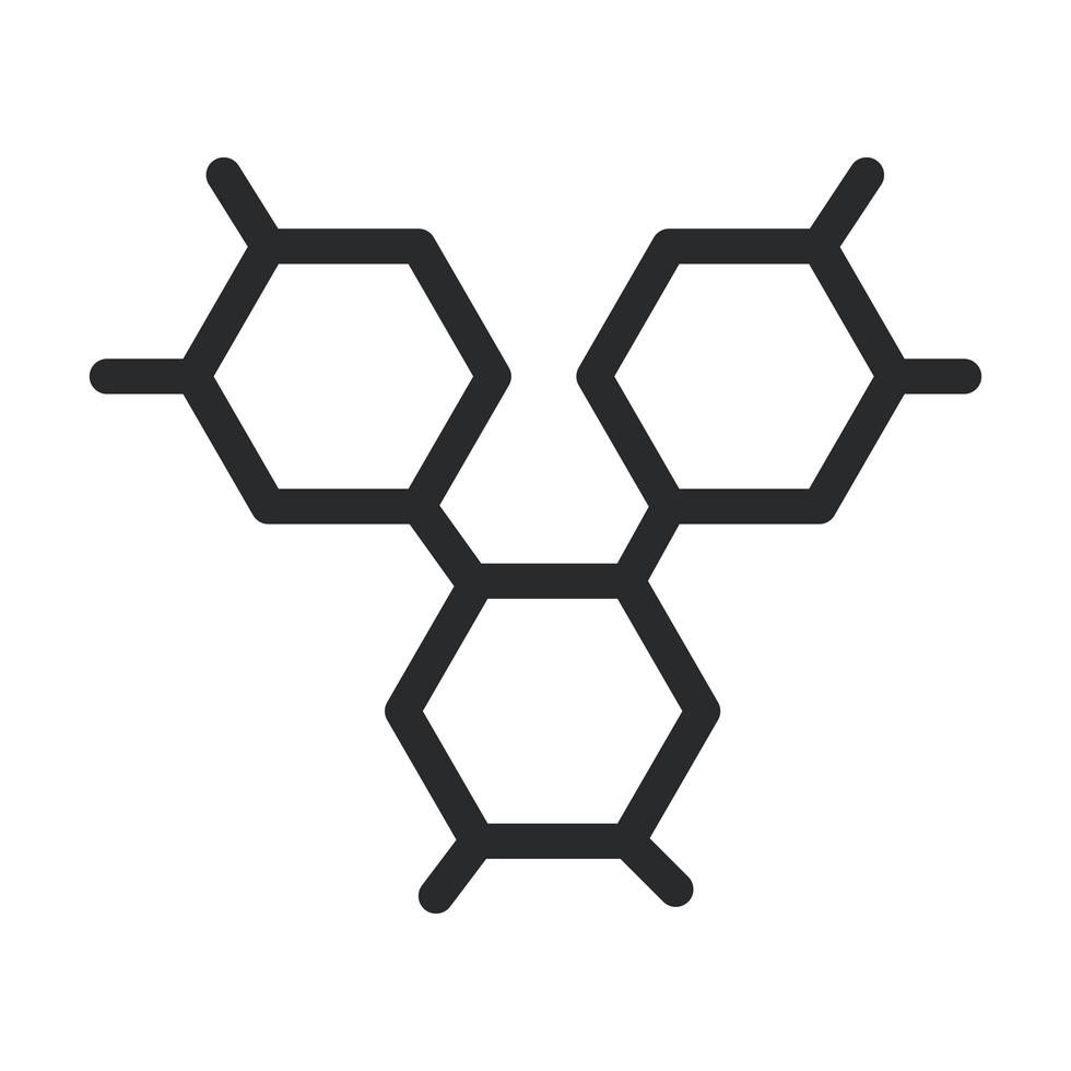 structure molecular laboratory science and research line style icon vector