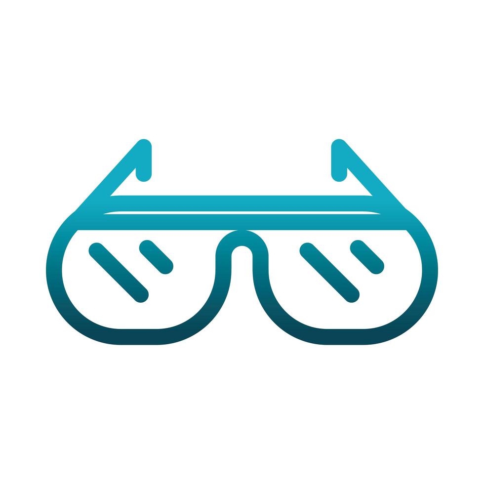 protection glasses laboratory science and research gradient style icon vector