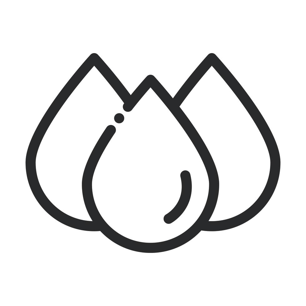 donation blood drops laboratory science and research line style icon vector