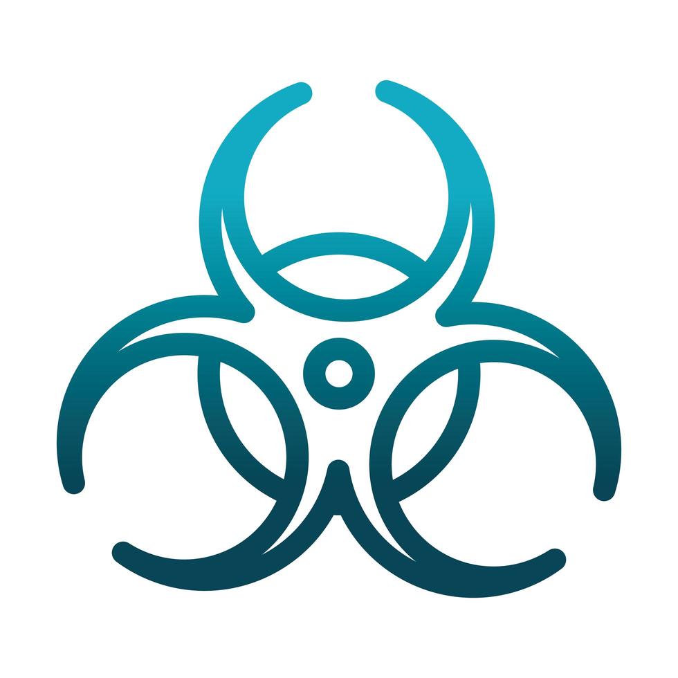 biological danger laboratory science and research gradient style icon vector