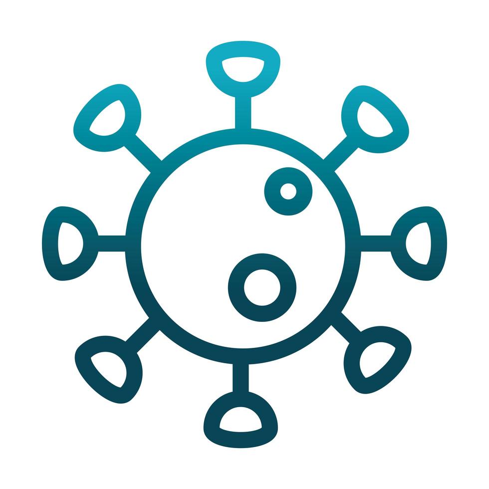 coronavirus covid 19 pathogen laboratory science and research gradient style icon vector