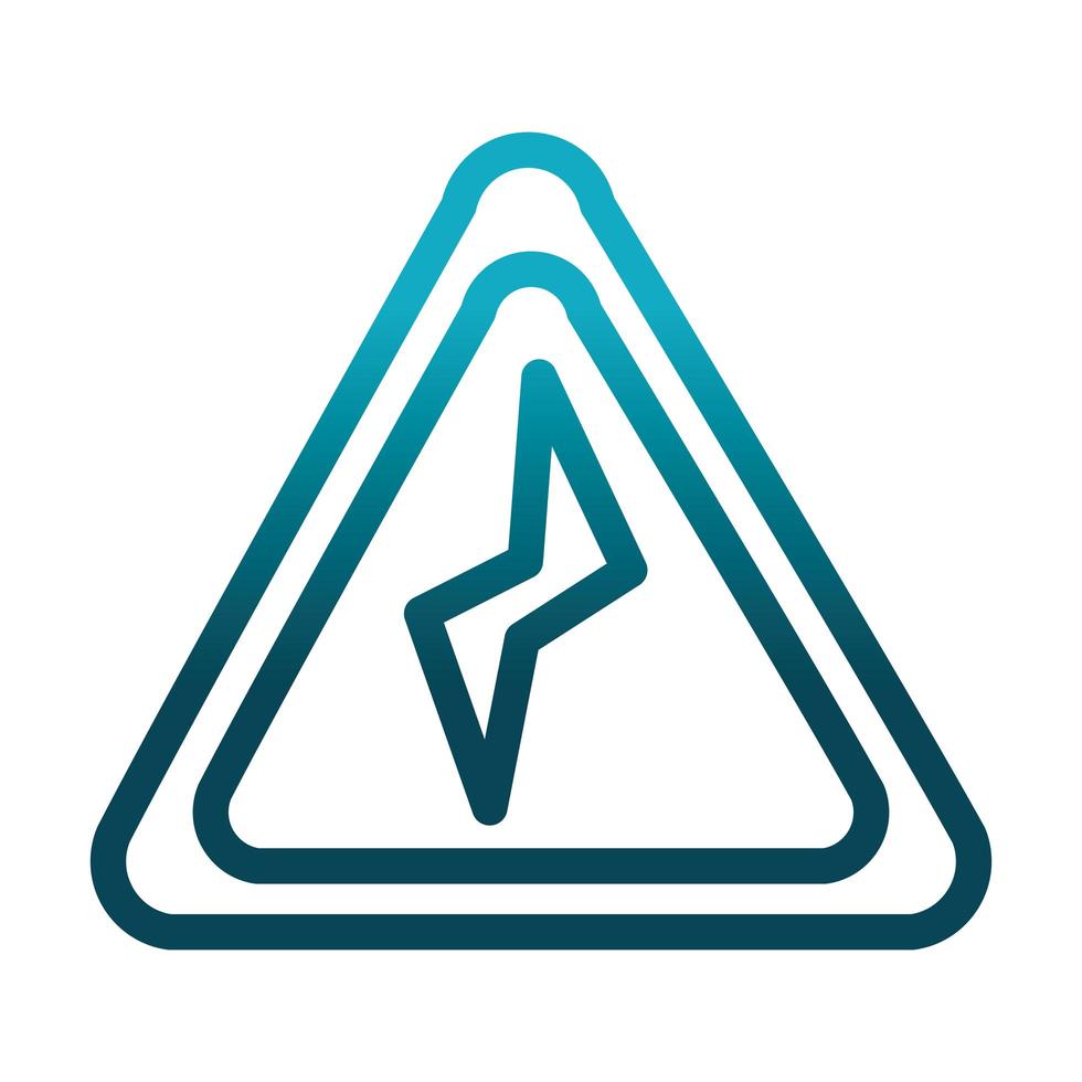 power danger sign laboratory science and research gradient style icon vector