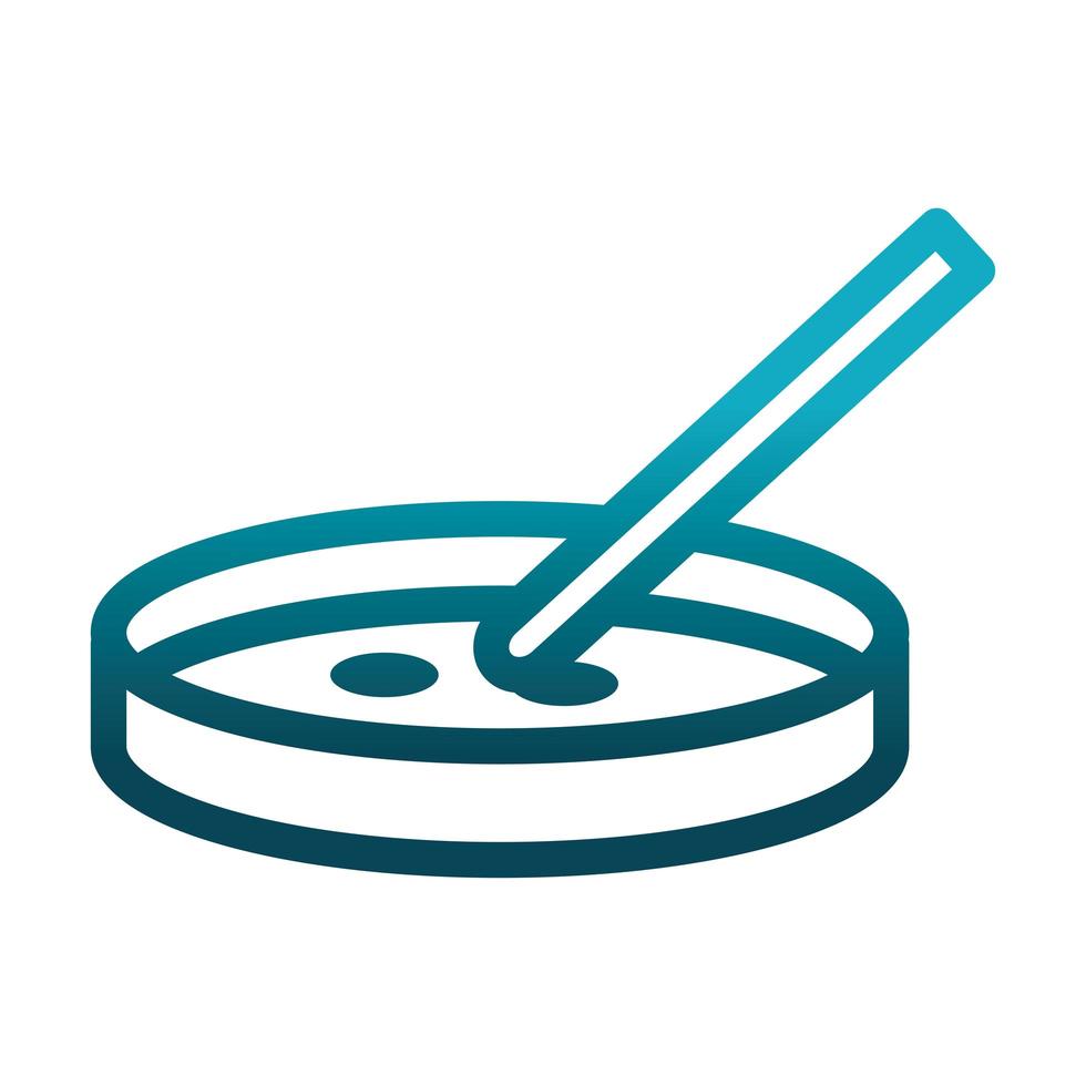 petri dish test laboratory science and research gradient style icon vector