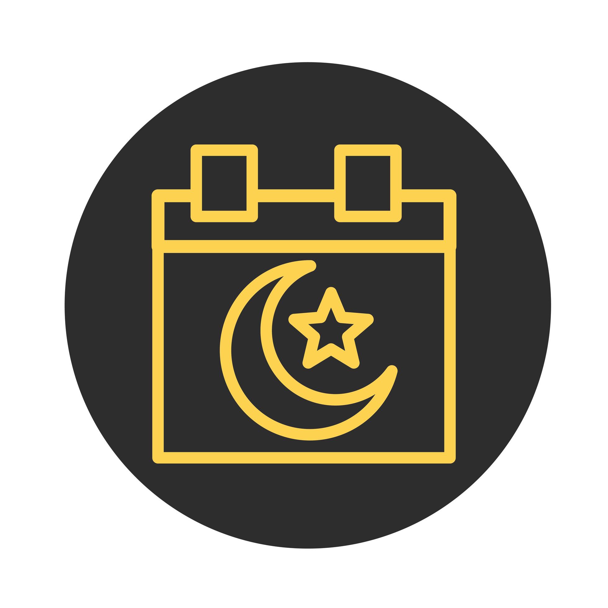 muslim calendar eid mubarak islamic religious celebration block and