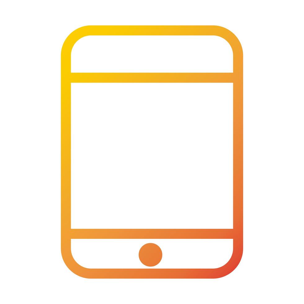 smartphone device internet web technology interface gradient style icon vector