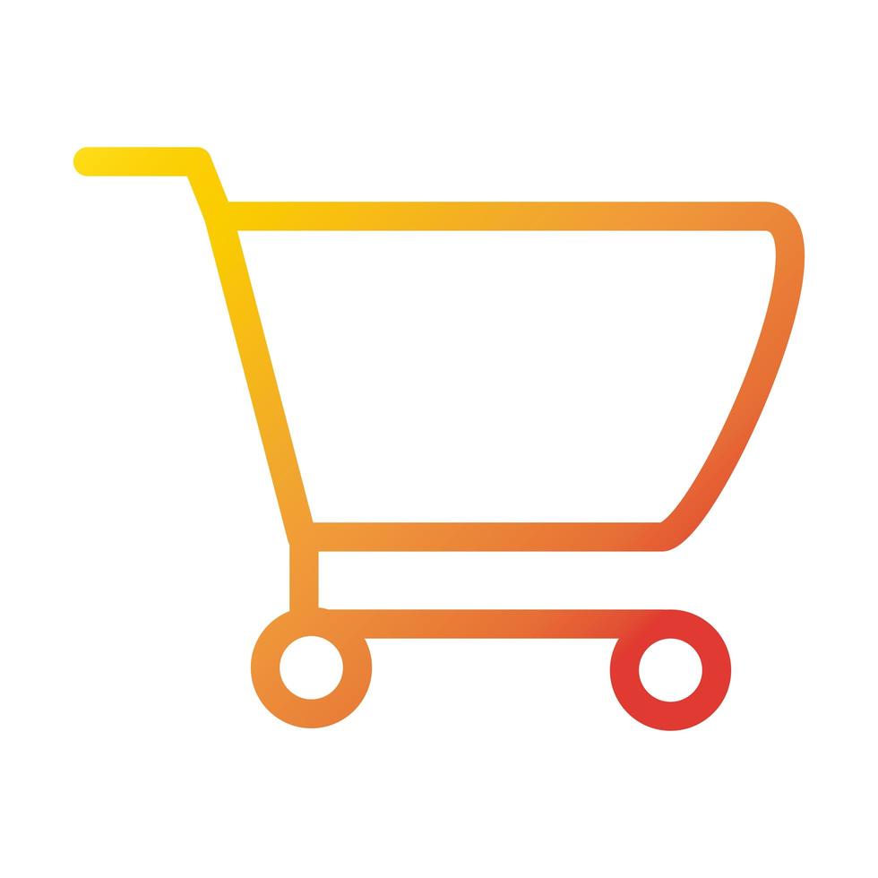 online market shopping cart internet web technology interface gradient style icon vector