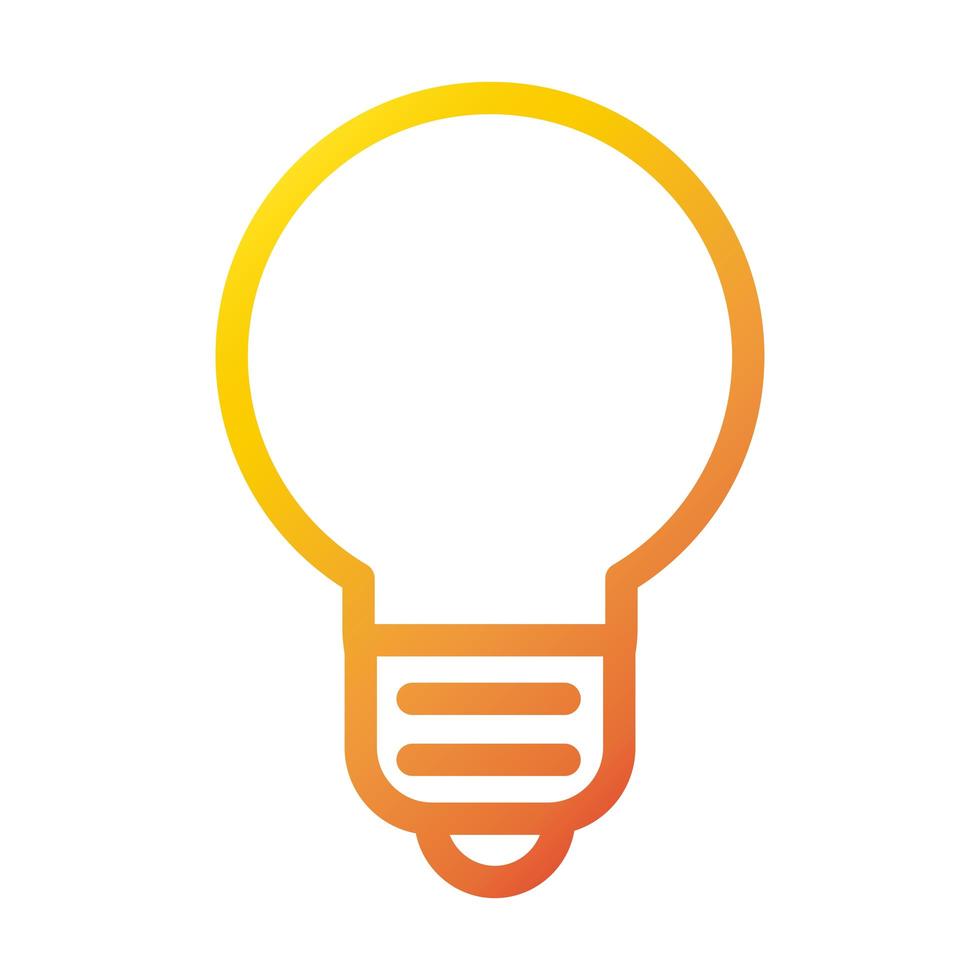 bulb idea creativity internet web technology interface gradient style icon vector