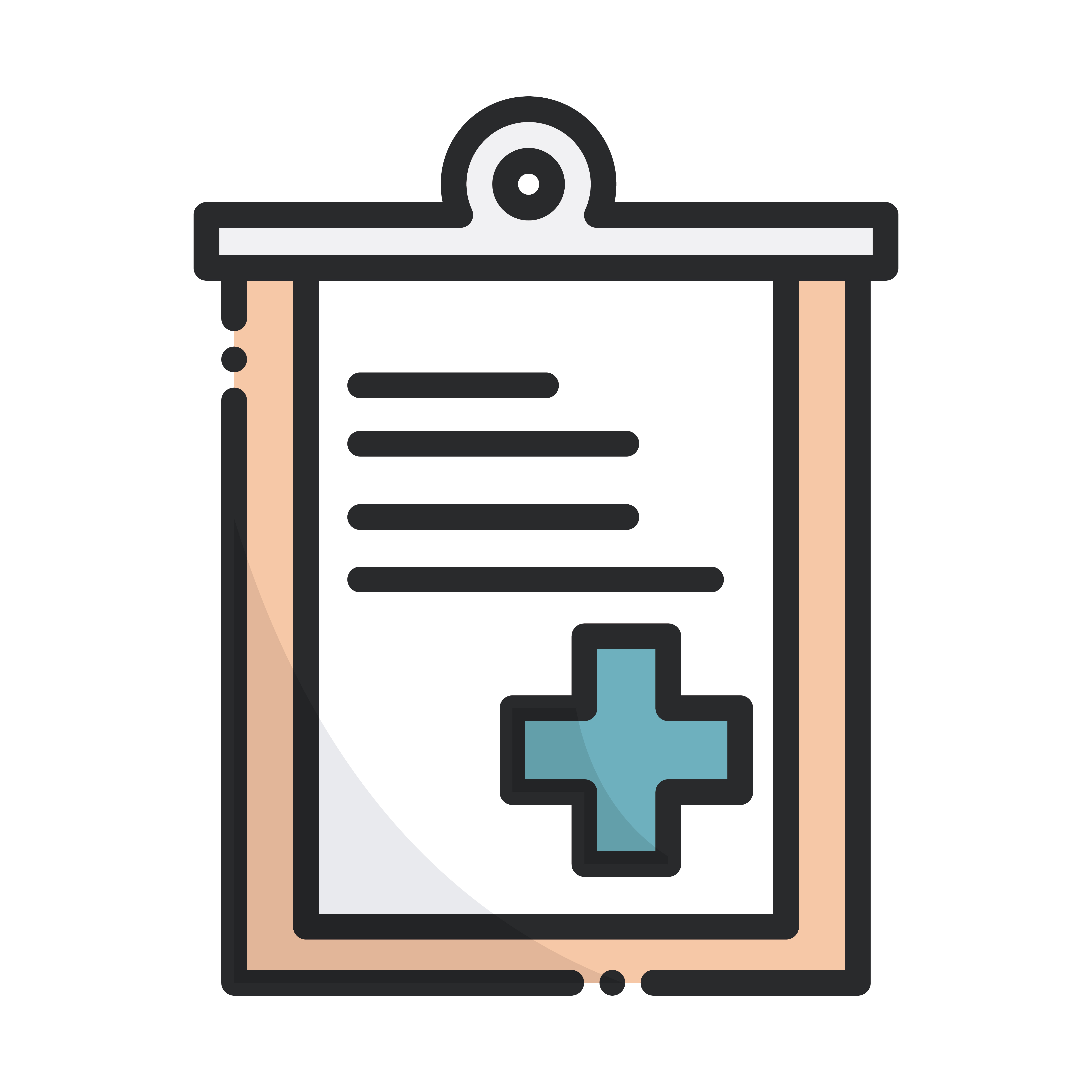medical report clipboard health care equipment line and fill icon
