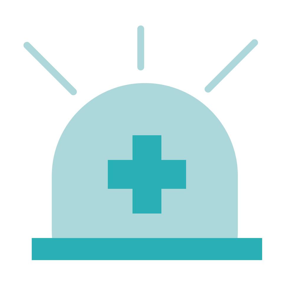 urgency siren health care equipment medical flat style icon vector